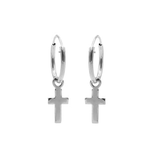 Kopen zilver Karma Symbols oorbel Hoops Faith