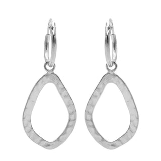 Karma Oorhangers open oval hammered