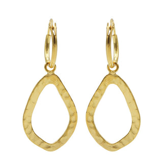 Karma Oorhangers open oval hammered