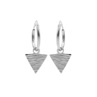 Karma symbols oorbel triangle wood