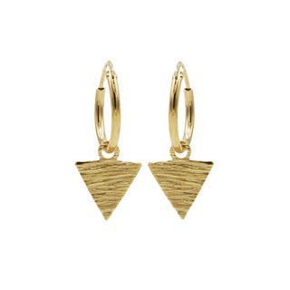 Karma symbols oorbel triangle wood
