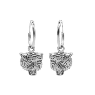 Kopen zilver Karma Symbols oorbel tijger