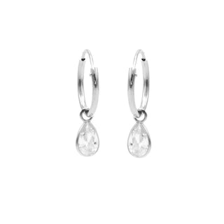 Karma Symbols oorbel drop crystal