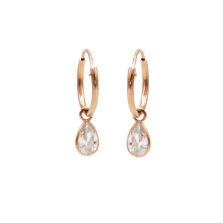 Karma Symbols oorbel drop crystal