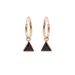 Kopen rose Karma Symbols oorbel zirconia triangle