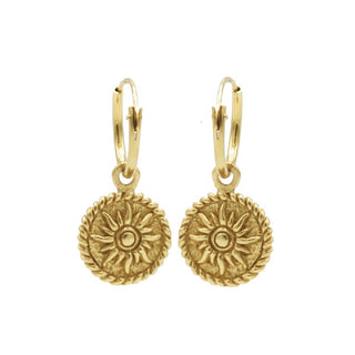 Kopen goud Karma symbols oorbel sun