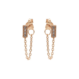 Karma Chain earring Rectangle