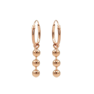 Karma Symbols oorbel Triple Chain Ball