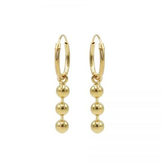 Karma Symbols oorbel Triple Chain Ball
