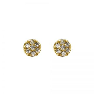 Karma Symbols earring zirconia disc