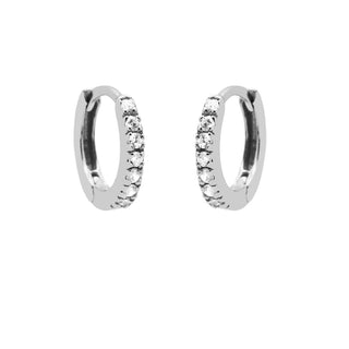 Kaufen weiss Karma Ohrringe Strass Silber