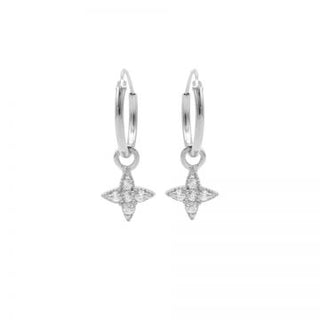 Kopen zilver Karma Symbols oorbel Zirconia Morningstar