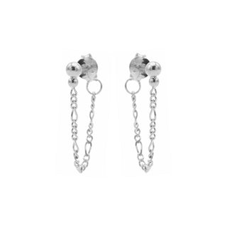 Karma chain earring double dots