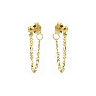 Karma chain earring double dots