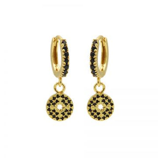 Karma creool symbool zirkonia disc morning star goud M2957