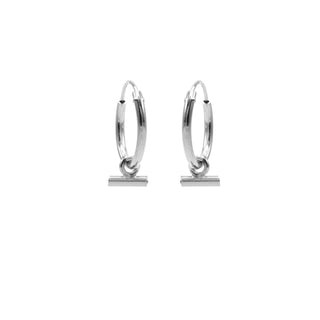 Karma symbols creool horizontaal tube zilver