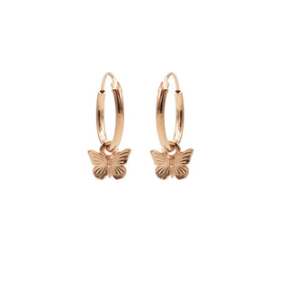 Karma symbols oorbel butterfly goud