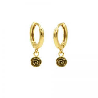 Karma hinged hoops symbool rose