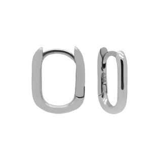Kaufen silber Karma Ohrringe schlicht oval