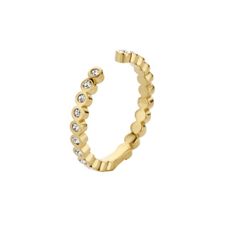 Melano Twisted ring Tina CZ Goud (50-60MM)