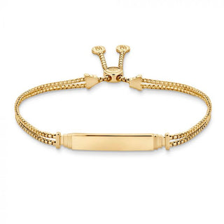 Mi Moneda-MMV BROADWAY ADJUSTABLE BRACELET 925 SILVER GOLD PLATED