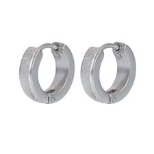 Kaufen silber iXXXi-Schmuck-Ohrring sandgestrahlt (15 mm)