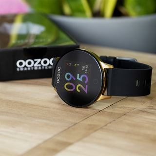 OOZOO Black rubber strap DISPLAY SMARTWATCH Q00122