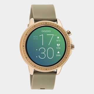 OOZOO Smartwatches - unisex - Taupe Display Smartwatch - Taupe Q00302 (45MM)