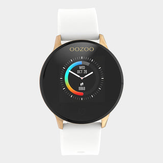 OOZOO WHITE rubber strap DISPLAY SMARTWATCH Q00111
