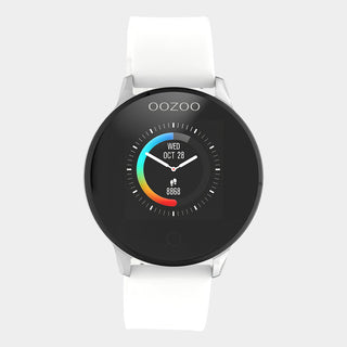 OOZOO WHITE rubber strap DISPLAY SMARTWATCH Q00110