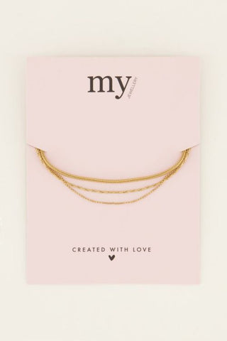 My Jewellery Driedubbele armband minimalistische schakels