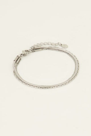My Jewellery Driedubbele armband minimalistische schakels