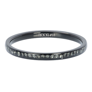 Kopen zwart iXXXi invulring Zirkonia Crystal (2MM)