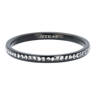 Kopen zwart iXXXi invulring Zirkonia Crystal (2MM)