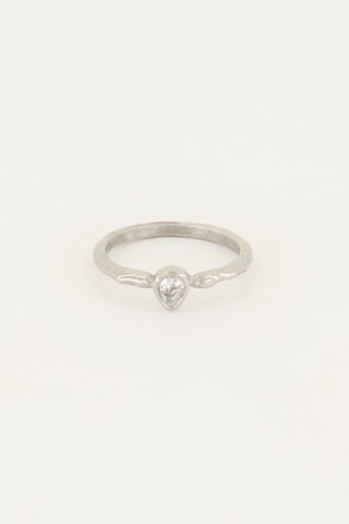 My Jewelery Ring with drop & crystal