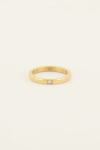Koop gold My Jewelery Ring with transparent stone