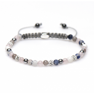 Karma Armband Spiral Daisies xxs white crystal (LENGTE 17.5-19CM)