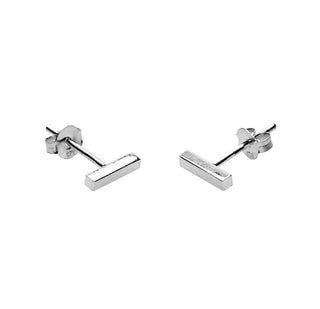 Koop silver Karma earring symbols square tub