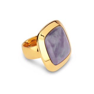 Melano Mix & Match Cosmic Purple Love ring Gold (48-56MM)