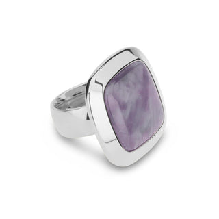Melano Mix & Match Kosmic Purple Love ring Silver (48-56MM)