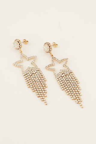 My Jewelery Earrings with star & rhinestones