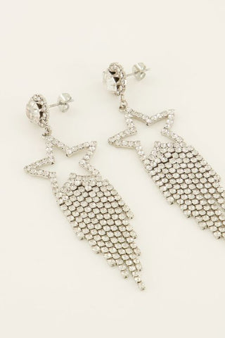 My Jewelery Earrings with star & rhinestones