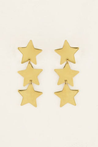 My Jewelery Statement earrings with three stars