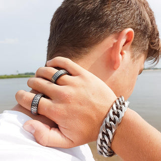 iXXXi Jewelry Herrenarmband Cuba Silber (LÄNGE: 22,5 cm)