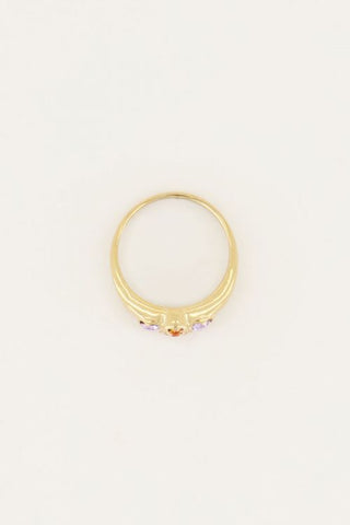 My Jewelery Vintage cluster ring orange crystal