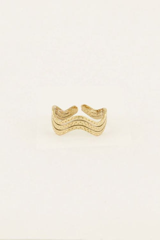 Koop gold My Jewelery Ring with wave