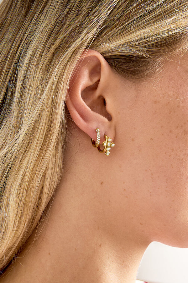 Bijoutheek Oorringen Rond Strass