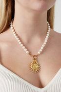 Bijoutheek Collier Parels Zon