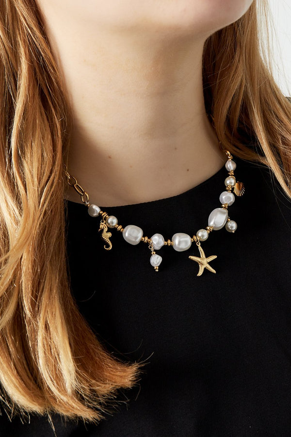 Bijoutheek Collier Parels Bedels Zee