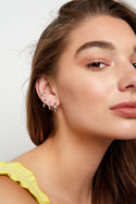 Bijoutheek Earrings Set White Stones (1.4 CM - 1.7 CM)